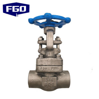 FGO 锻不锈钢对焊闸阀 高温高压 锻钢对焊闸阀F316 Z61Y-800LB对焊DN40 1 1/2