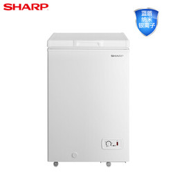 夏普(SHARP) 102升 商用家用冰柜 冷藏冷冻转换冷柜 一级能效 节能静音冰箱 BC/BD-102CBE-W