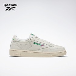 Reebok 锐步 女子CLUB C 85 款秋季舒适百搭小白低帮板鞋 BS8242