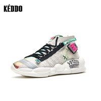 KEDDO潮流低帮平底时尚坡跟套脚松紧带运动休闲鞋女 CN069KD129/03KD 白色 35