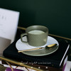 抹茶绿ins欧式咖啡杯粗陶瓷马克杯下午茶杯碟套装