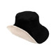 银联专享：UV CUT 女士大檐防晒渔夫帽 黑色+米色 2件装