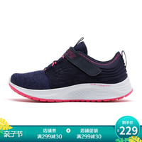 斯凯奇（Skechers）女童时尚休闲运动鞋81737L 海军蓝色/桃红色 35