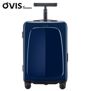 灵动科技OVIS智能视觉侧面自动跟随行李箱 可遥控拍照旅行箱 自主避障拉杆箱20寸电动登机箱 亮面新星白