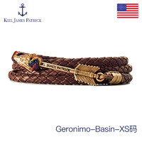 Kiel James Patrick Archer Collection系列 Geronimo Basin 男士手链 深棕色 XS