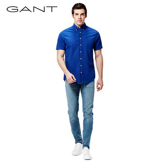 限尺码：GANT/甘特夏  男士休闲短袖衬衣男衬衫 394011