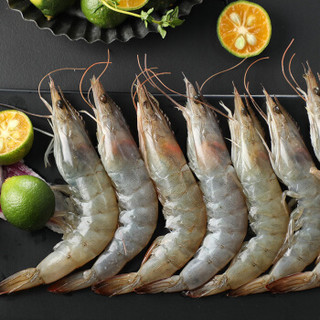 MARINEFAMILY 海洋世家 厄瓜多尔进口 白虾 2kg（含冰 净重1.4kg）单只11-12cm