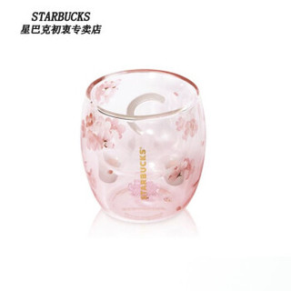 STARBUCKS 星巴克 春季樱花双层玻璃杯 萌趣猫尾款 237ml
