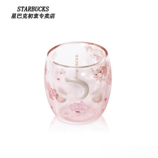 STARBUCKS 星巴克 春季樱花双层玻璃杯 萌趣猫尾款 237ml