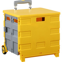 友耐 DY6026 多功能折叠购物车 两轮 黄灰 中号