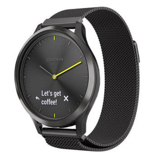 辉敏 佳明手表金属表带适用于vivoactive 3/HR/245/645/S40/Venu系列手表 黑色 GarminMove 3S