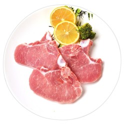 金锣 精修免切带骨猪排片 1kg *2件