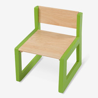 京东PLUS会员：好事达博学加厚儿童椅子 学校桌椅 实木靠背椅 绿色乐橙3643