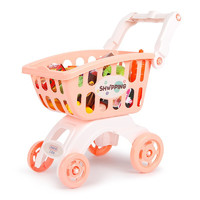 贝恩施 儿童玩具 趣味手推车(粉色)+蔬果小配件 *4件
