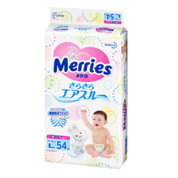 Merries 妙而舒 婴儿纸尿裤 L54片/M64