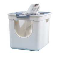 FANKEC凡可奇 全封闭顶入式猫砂盆 大号 绅士灰