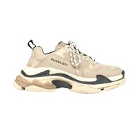 BALENCIAGA 巴黎世家 Triple S 男士经典做旧复古厚底老爹鞋运动鞋 米色 39