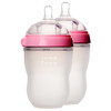 comotomo EN250TP 硅胶奶瓶 250ml 粉色 3-6月 两个装