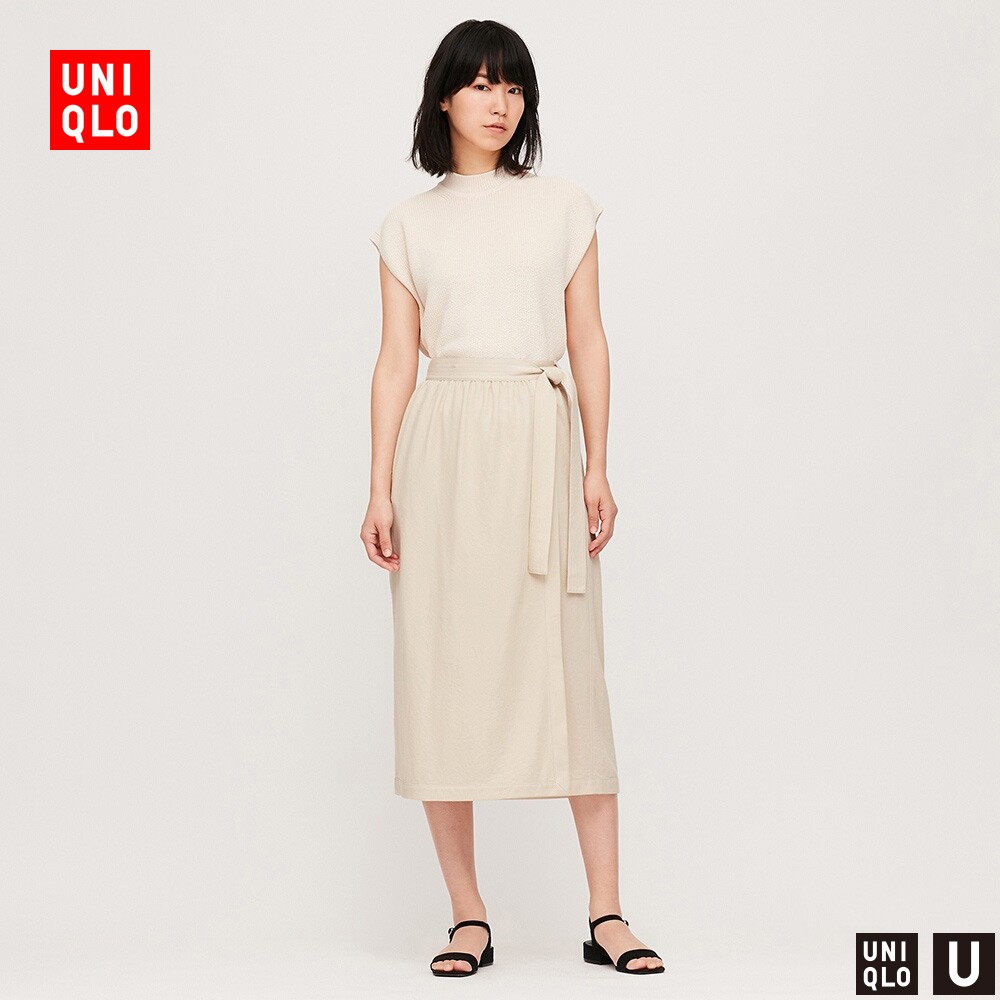 优衣库女装_uniqlo 优衣库 426013 斜纹针织裹裙多少钱-什么值得买