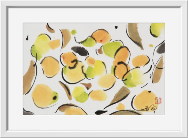 艺术品果盘2曹雨原作当代水墨340x230cm