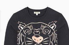 KENZO 凯卓 儿童长袖圆领衫 黑色 140cm