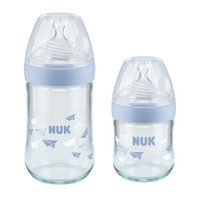 NUK超宽口径玻璃奶瓶自然母感240ml+120ml