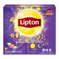 立顿Lipton 红茶 豪门伯爵红茶叶 办公室下午茶 袋泡茶包 1.5g*100