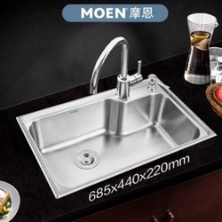 ​MOEN 摩恩 29016 304不锈钢单槽水槽龙头套装