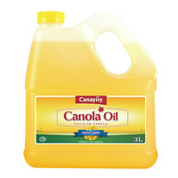 加拿大原装进口食用油 Canayiiy芥花籽油3L 低芥酸冷榨非转基因菜籽油 3L*1桶 *5件