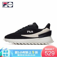 FILA FUSION 斐乐官方 男子时尚球鞋2020夏季新品透气轻便休闲鞋慢跑鞋 黑色/微黄-BT 41 *2件