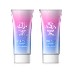 省39 4元 Rohto 乐敦skin Aqua 透明感防晒霜spf50 Pa 80g 2支装 2件 什么值得买