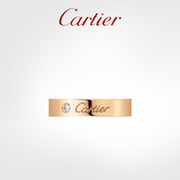 Cartier卡地亚C系列结婚对戒经典款 玫瑰金铂金钻石 C字母 单枚