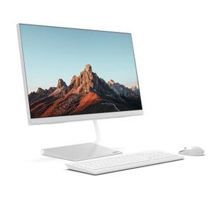 联想(Lenovo)AIO逸 微边框高色域一体机台式电脑23.8英寸(六核i5-9400T 8G 512G SSD 2G独显)白