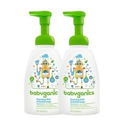 BabyGanics 甘尼克宝贝 婴儿餐具奶瓶发泡清洁剂 473毫升 两瓶装
