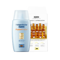 ISDIN 怡思丁水感防晒液 SPF50+ 蛋白聚糖紧致亮肤安瓶 *2件