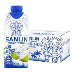 新加坡三麟天然椰子水 NFC果汁泰国制 330ml*12瓶 整箱装 *2件