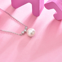 京润珍珠 秘密花园系列 S925银淡水珍珠项链