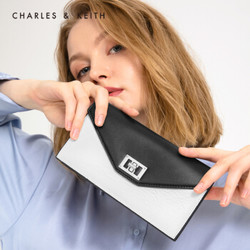 CHARLES & KEITH CK6-10680799 金属扣饰翻盖单肩钱包 *2件