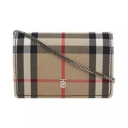 BURBERRY 巴宝莉 女士黑色Vintage格纹卡片夹卡包 80169821