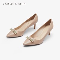 CHARLES＆KEITH CK1-60361239 蝴蝶结饰尖头高跟单鞋