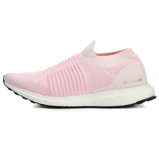 adidas 阿迪达斯 Ultra Boost Laceless 女士跑鞋 B75856 粉色 39