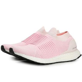 adidas 阿迪达斯 Ultra Boost Laceless 女士跑鞋 B75856 粉色 39