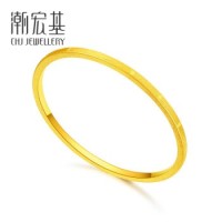 CHJ JEWELLERY 潮宏基  忆恋 黄金手镯女款 约12.55g