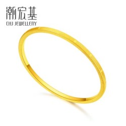 CHJ JEWELLERY 潮宏基 忆恋 黄金手镯女款 约12.55g