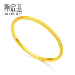 CHJ JEWELLERY 潮宏基 忆恋 CD0001258700 女士黄金手镯 11.1g