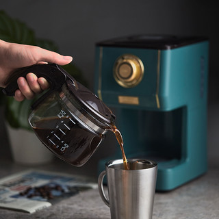 toffy复古美式咖啡机家用型电动滴漏式咖啡壶煮咖啡泡咖啡 墨绿色