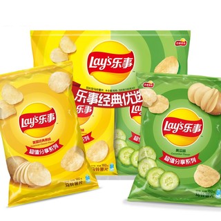 Lay's 乐事 马铃薯片 320g (经典原味160g+黄瓜味160g)