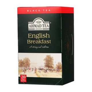 阿联酋进口 亚曼（AHMADTEA） 英式早餐红茶 铝箔袋装茶叶 40g/盒 *3件