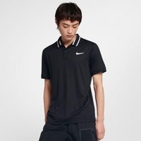 历史低价：Nike 耐克 Court Dri-FIT BV1195-010 男子网球翻领T恤