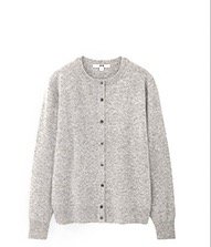 UNIQLO 优衣库 418678 女士圆领长袖羊绒开衫